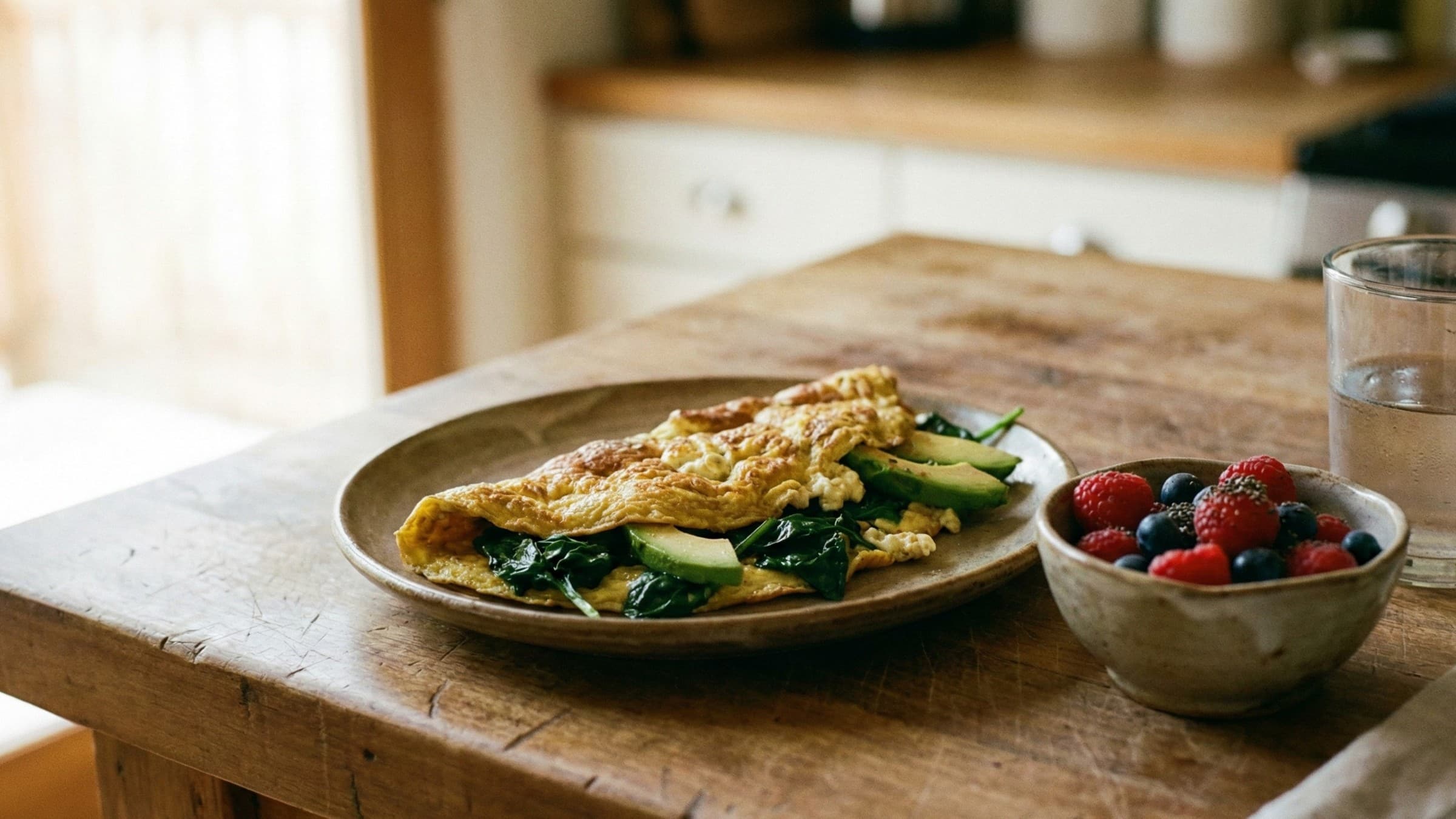 Nutritious PCOS-friendly breakfast omelette